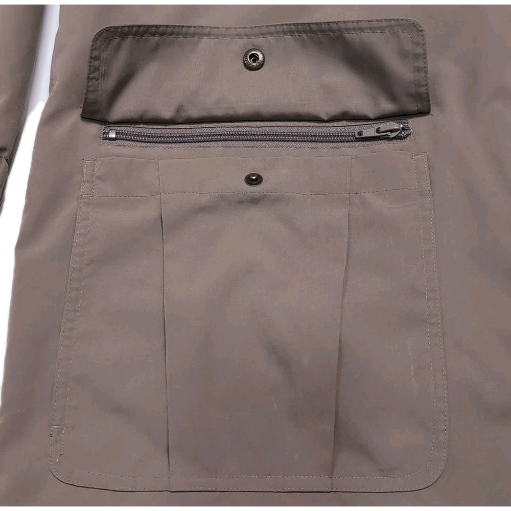 LL Bean Traveler Jacket Mens LT Large Tall Brown Lightweight Field 6 Pocket READ - Picture 13 of 15